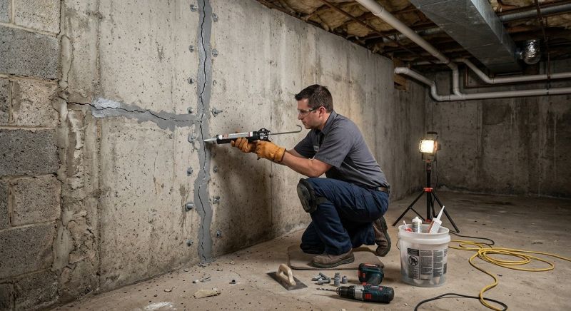 Basement Crack Repair in Sumner County, TN