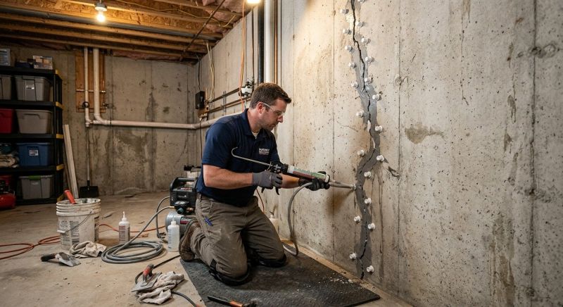 Basement Crack Repair in Sumner County, TN