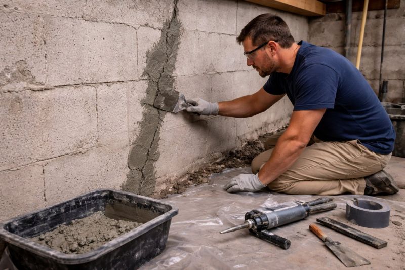 Foundation Crack Repair in Sumner County, TN