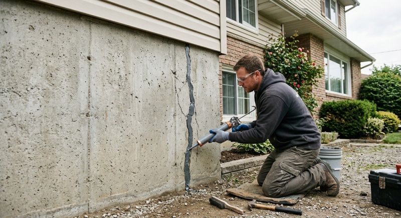 Foundation Crack Sealing in Sumner County, TN