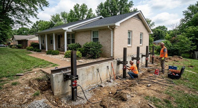Foundation Pier Leveling in Sumner County, TN