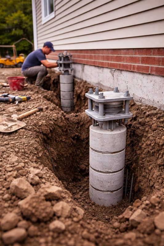 Helical Piers Installation in Sumner County, TN