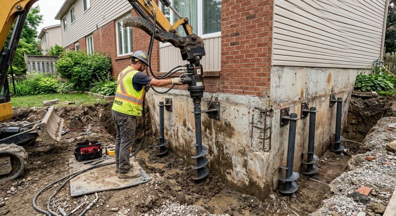Helical Piers Installation in Sumner County, TN