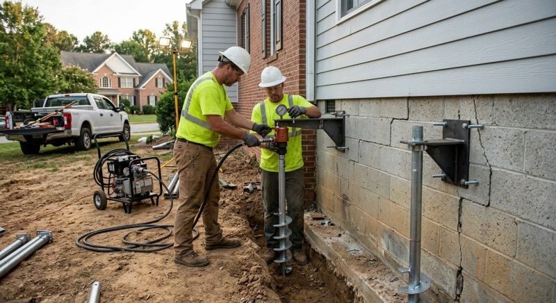 Helical Piers Installation in Sumner County, TN