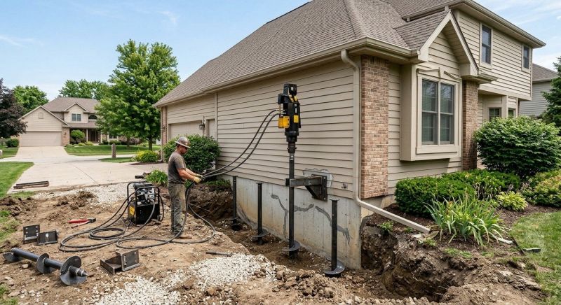 Helical Pile Installation in Sumner County, TN