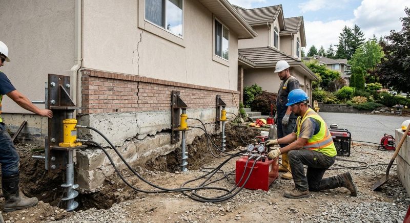 Sinking Foundation Lifting in Sumner County, TN
